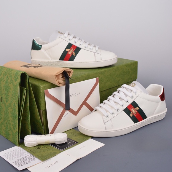 Gucci Shoes - Gucci classic sports lace-up small white shoes couple style